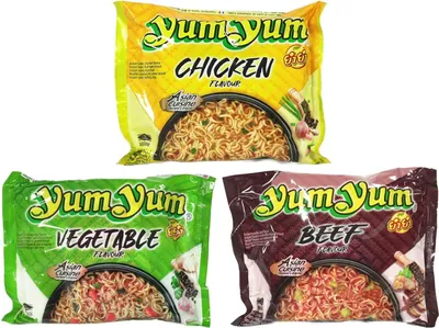 Produktbild von Yum Yum Nudeln Mix 10xChicken/10xVegi/10xBeef Flavor (30x60g)