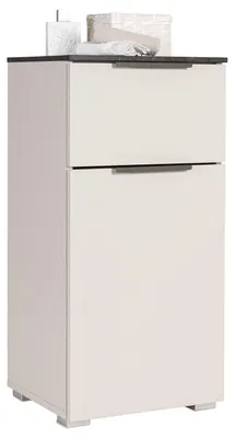 Produktbild von Unterschrank - B 40 cm - 1 Tür - 1 Schublade - Cashmeregrau matt - Schwarz