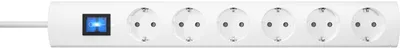 Image de KOPP bloc multiprise UNOversal, 6x, interrupteur, 1,4 m de câble, blanc