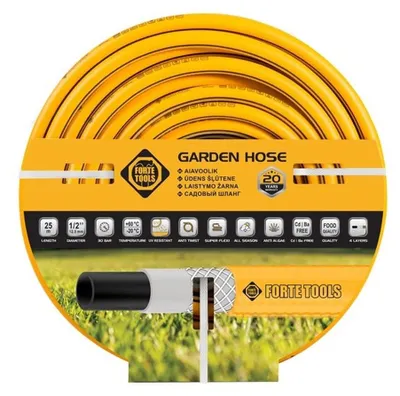Immagine prodotto di Set di tubo da giardino con avvolgitore, diametro 12,5 mm, lunghezza 25 metri
