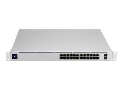 Produktbild von Ubiquiti UniFi USW-PRO-24-POE-AU, Managed, L2/L3, Gigabit Ethernet (10/100/1000), Power over Ethernet (PoE), Rack-Einbau, 1U