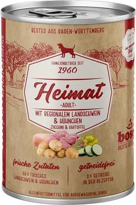Produktbild von bosch Tiernahrung Heimat Adult, Adult, jede Rasse, Huhn, Schweinefleisch, 400 g