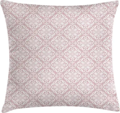 Produktbild von ABAKUHAUS orientalisch Kissenbezug, Bohemian Lacy persischer arabischen Blumenblatt-Motiv im viktorianischen Rokoko Effects, 40 x 40 cm, Lachs Weiß