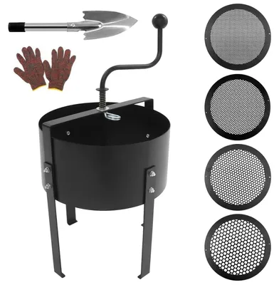 Produktbild von Omgoods – Handbetriebener Gartensieb mit 4 austauschbaren Siebflächen