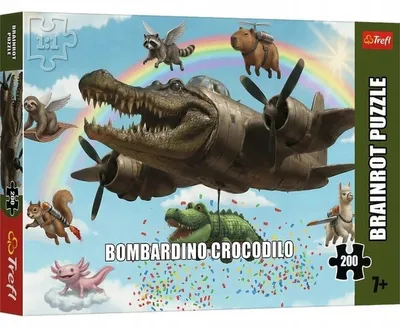 Image de Puzzle 200 BrainRots Bombardino Crocodile TREFL