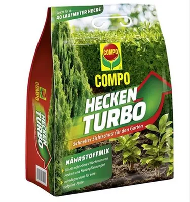 Produktbild von Spezialdünger COMPO Hecken Turbo mineralischer Dünger für immergrüne und sommergrüne Gehölze, Nadelgehölze