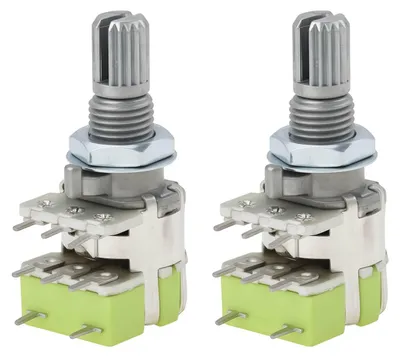 2er-Pack 50K Dual-Potentiometer mit Schalter B503 M7x0,75