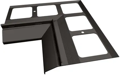 Obrázek produktu pro Renoplast hliníkový okapový profil K20 pryskyřičné podlahy, vnitřní roh 90°, grafit
