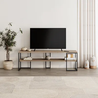 Produktbild von Decortie TV-Ständer Lowboard Eiche Natur 140x37x45 cm