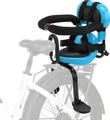 Produktbild von Elektroautositz Kinder hinten Vollkreis Elektroroller Fahrrad Baby Babysitz Rücksitz, Blau