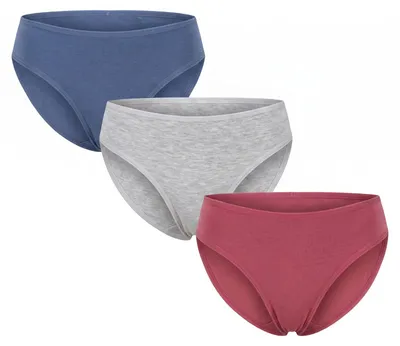 Imagen del producto de Kisses&Love, paquete de 3 tangas de algodón para mujer, con cintura media, modelo KL10000
