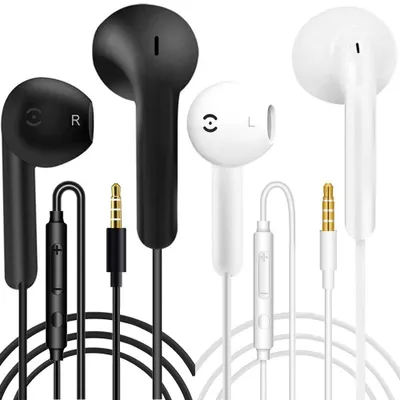 Produktbild von 2 Pack kopfhörer mit Kabel in Ear kopfhörer Kabel Ohrhörer mit Mikrofon und Lautstärkeregler Headset mit Kopfhörern für Phone Android Smartphone 120 cm