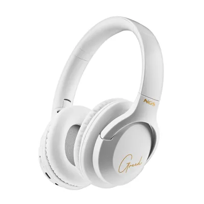 Obrázek produktu pro NGS ARTICA GREED Drátová a bezdrátová sluchátka s čelenkou pro volání/hudbu USB Type-C Bluetooth White