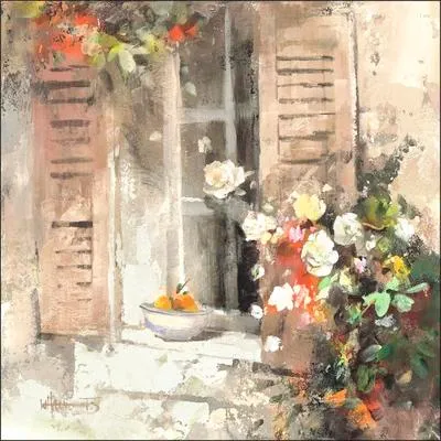 Produktbild von Leinwandbild Cottage Roses I 40x40 cm