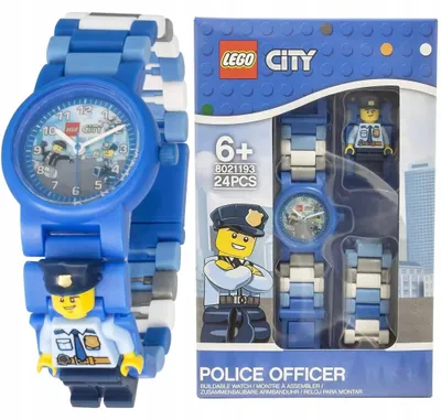 Image de LEGO City Link Montre Police Plastique Bleu 8021193