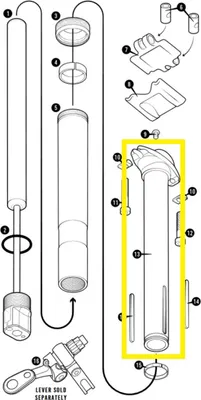 Obrázek produktu pro Crankbrothers Highline 7 Quill Assembly Shaft Unit, 30,9/31,6/34,9 mm, 200 mm