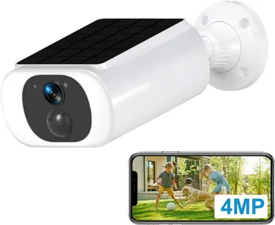 Produktbild von Überwachungskamera - 2,4-GHz-WLAN-Außenkamera - 4 MP - 4-facher Digitalzoom - 128 GB Speicher - 10 m IR-Nachtsicht - IP66 - Zwei-Wege-Audio