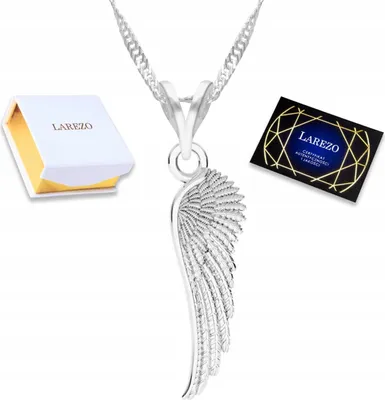 Produktbild von Engelsflügel-Halskette aus Silber, Schutzengelflügel, 925er Silber