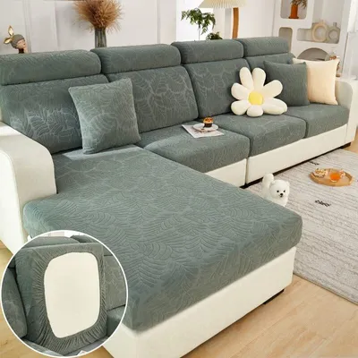 Obrázek produktu pro Žakárový potah na sedací soupravu Univerzální elastický chránič sedacího polštáře Elastické potahy na sedací soupravu Protector Non-Slip (zelený, M zadní kryt)