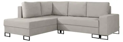 Produktbild von Selsey Larelle – Ecksofa mit Schlaffunktion & Bettkasten, Chenille, Ottomane links, Hellbeige