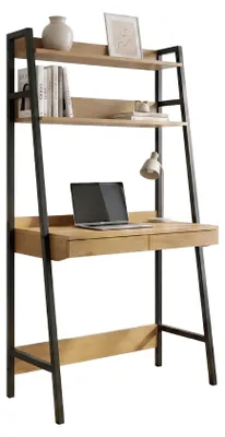Obrázek produktu pro Psací stůl s zásuvkami a policemi, rozměry 85 x 47 x 154 cm
