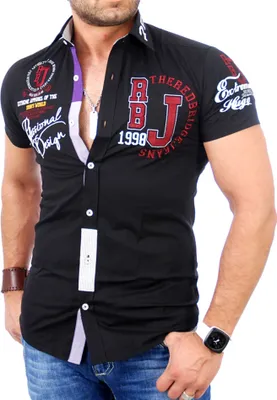 Produktbild von Redbridge Herren Polo Style Kurzarm Hemd RB-2123 Schwarz S