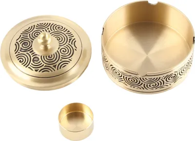 Produktbild von Vintage Aschenbecher winddichtem wahrhaftiger Wolkenmuster exquisit mit Deckel für Couchtisch Wohnzimmer