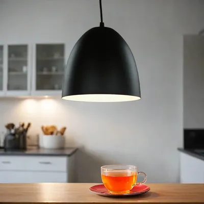 Produktbild von Hängeleuchte E27 Schwarz Metall Retro Hängelampe Küche Esstisch