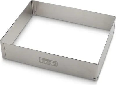 Produktbild von Guardini Verstellbare Tortenform quadratisch 18-27x33-52 cm Edelstahl