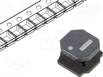 Produktbild von 5x Drossel: Draht SMD 20% lBetrieb: 3A 6,3uH 36mΩ  Isat: 3,6A DJNR6045-6R3-S SMD-