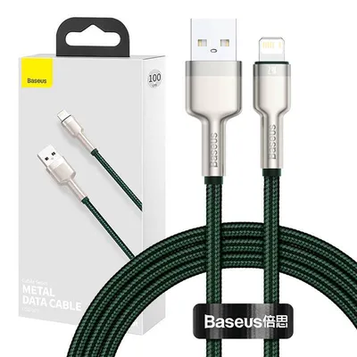 Immagine prodotto di USB-A to Lightning Cable Baseus Cafule Metal Series, 18W, 2.4A, 1m, Green CALJK-A06