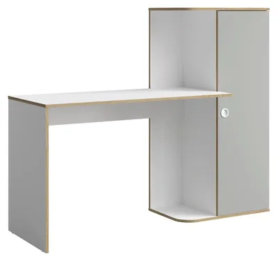 Produktbild von SCHREIBTISCH Weiß, Grau 160/128,5/55