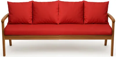 Obrázok produktu pre Vankúše na záhradnú lavicu Červený| Sedák 180x50x7 + operadlo 4x 56x50cm| Podušky na záhradnú pohovku pre 4 osoby| vankúš na záhradnú hojdačku