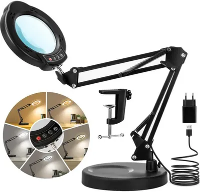 Obrázek produktu pro Nastavitelná LED lupa Unyqoos® se svorkou pro různé kreativní účely