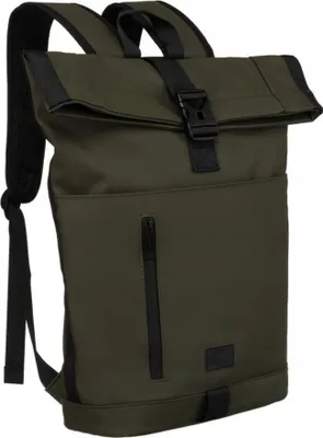 Produktbild von Peterson | Großer Rolltop-Rucksack in Grün mit Laptop-Fach