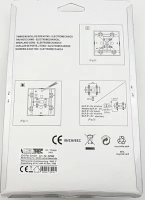 Produktbild von ChiliTec 22966 Mechanischer Zweiklang-Gong "RMG 2" Doppelklang, 8V AC, 75dB, 116x116x48mm