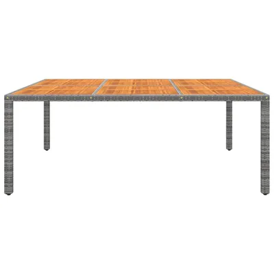 Immagine prodotto di vidaXL Tavolo da giardino 200x150x75 cm in legno di acacia e poly rattan grigio