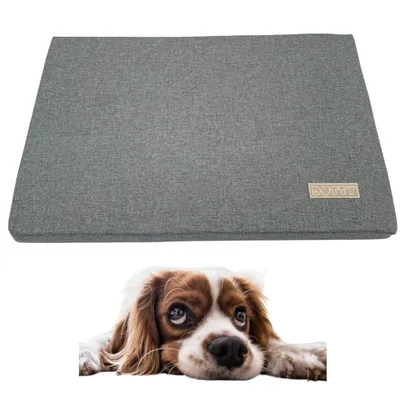 Produktbild von Hundematte DOTTY M 75x60 cm grau – vielseitige Reisematte & Hundebett für mittlere Hunde, Auto, Hundebox oder Kofferraum, pflegeleicht & langlebig