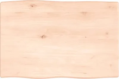 Produktbild von vidaXL Tischplatte 60x40x2 cm Massivholz Eiche Unbehandelt Baumkante