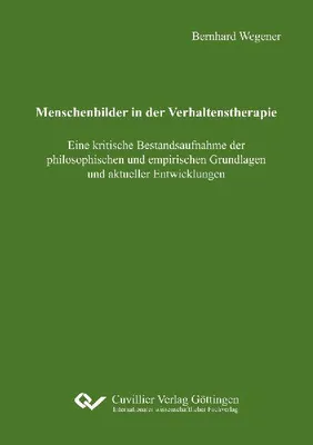 Produktbild von Menschenbilder in der Verhaltenstherapie