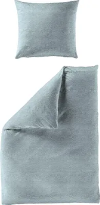Produktbild von BIERBAUM Bettwäsche SELIMA Seersucker BL 135x200 cm blau Bettbezug