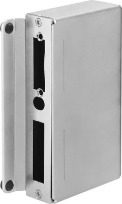 Produktbild von AMF Gegenkasten 144ET-40 zum Anschweißen für Doppeltore blank für elektrischen Türöffner rechts und links - 14738