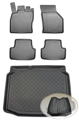 Produktbild von SET Kofferraumwanne Gummifußmatten für Seat Leon 3 5F Schrägheck Hatchback 5-türer 2012-