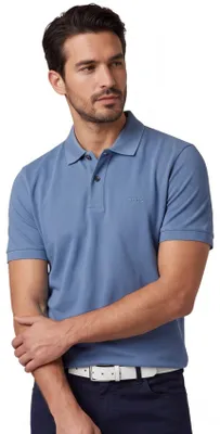 Produktbild von Poloshirt BOSS Pallas blau piqué
