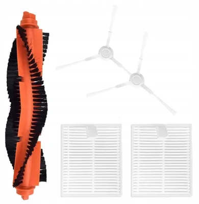 Produktbild von Zubehörset für Xiaomi E10 E12 S20 Saugroboter - 5 Teile - 2 HEPA-Filter - Haupt- und Seitenbürsten
