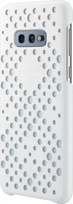 Immagine prodotto di Samsung, Samsung EF-XG970CW Custodia rigida perforata per Galaxy S10e, bianco/giallo