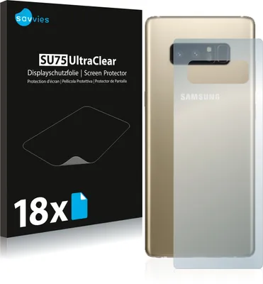 Produktbild von 18x Savvies Schutzfolie für Samsung Galaxy Note 8 (Rückseite) Folie Klar