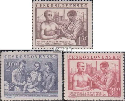 Produktbild von Briefmarken Tschechoslowakei 1952 Mi 746-748 (kompl.Ausg.) postfrisch Gesundheit