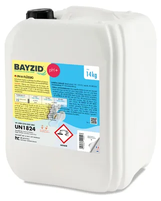 Produktbild von 1x14 kg BAYZID® flüssiger pH-Heber Plus zur ph-Regulierung für den Pool