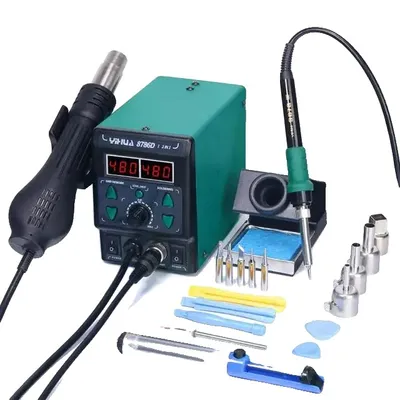 Obrázek produktu pro Pájecí stanice YIHUA 8786D-I, nastavitelný rozsah teplot, účinná cirkulace vzduchu , 8786D-I set 2, 220V